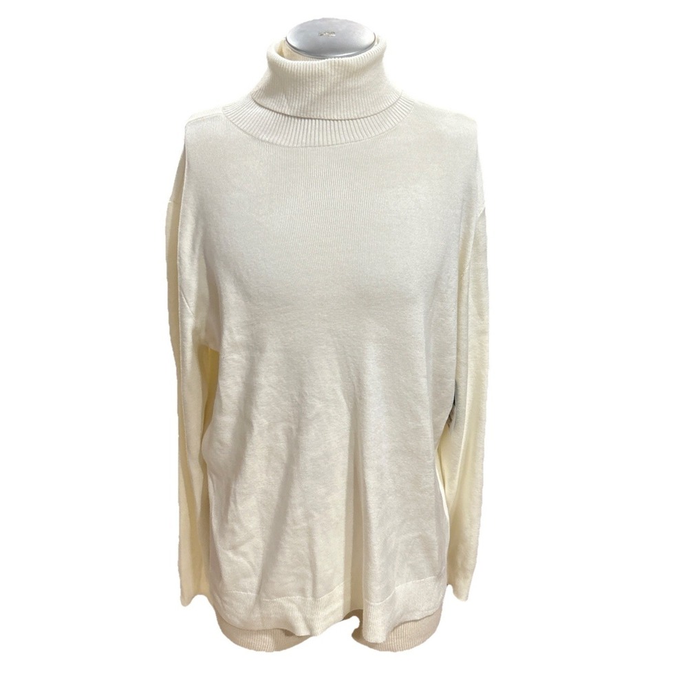 abbott elementary Turtle Neck Sweater Mens XL‎ Ivory